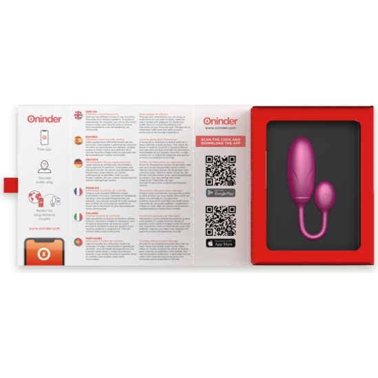 Oninder DENVER VIBRATING EGG PINK 7 X 2.7 CM FREE APP
