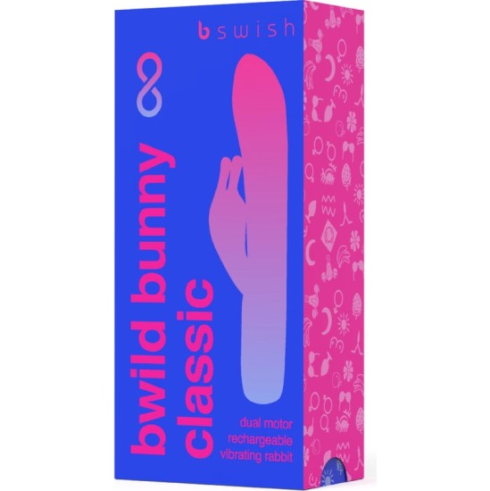 B Swish BWILD BUNNY INFINITE CLASSIC RECHARGEABLE VIBRATOR BLUE SILICONE