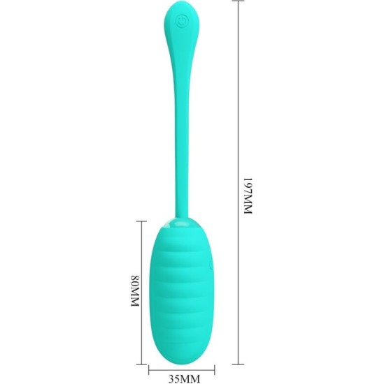 Pretty Love Smart PRETTY LOVE - KIRK RECHARGEABLE VIBRATING EGG AQUA GREEN