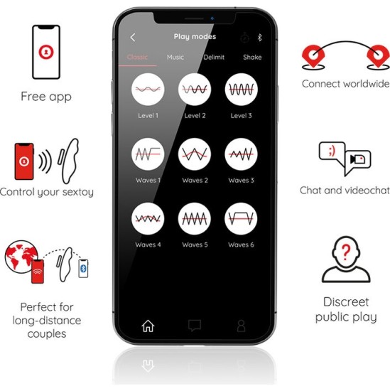 Oninder MANILA PANTY RECHARGEABLE VIBRATOR 9 SPEED 9.6 CM X 2.6 CM - FREE APP