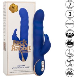 Calexotics JACK RABBIT VIBRATOR WAVE MOTION BLUE