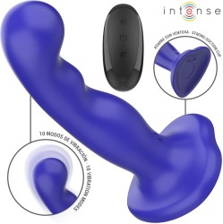 Intense Fun INTENSE - SHORTY VIBRATOR WITH SUCTION CUP BLUE REMOTE CONTROL