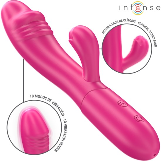 Intense Fun INTENSE - IVY FLEXIBLE VIBRATOR 10 VIBRATIONS WITH STIMULATING TONGUE PINK