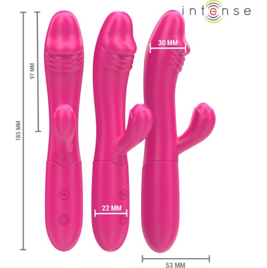Intense Fun INTENSE - IVY FLEXIBLE VIBRATOR 10 VIBRATIONS WITH STIMULATING TONGUE PINK