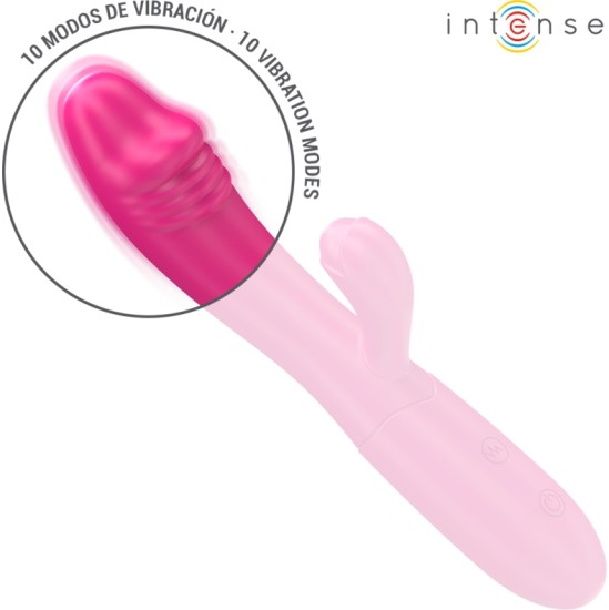 Intense Fun INTENSE - IVY FLEXIBLE VIBRATOR 10 VIBRATIONS WITH STIMULATING TONGUE PINK