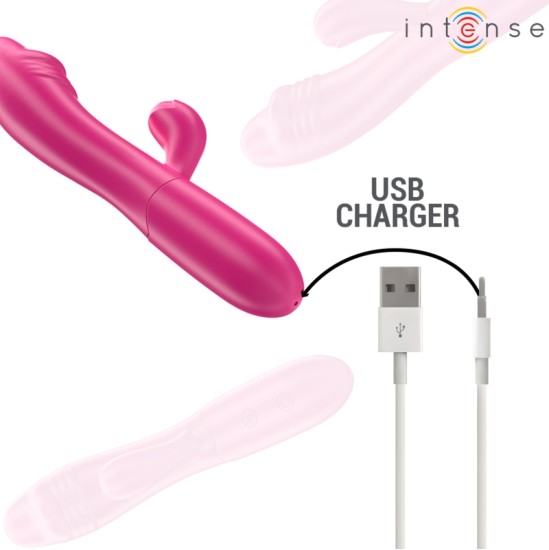 Intense Fun INTENSE - IVY FLEXIBLE VIBRATOR 10 VIBRATIONS WITH STIMULATING TONGUE PINK