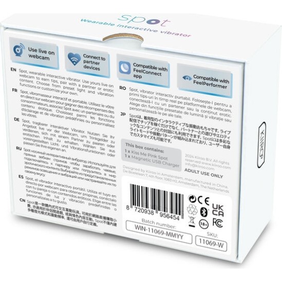 Kiiroo SPOT KISS ME U-SHAPED VIBRATOR PINK