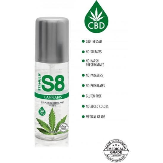 Stimul8 S8 CANNABIS HYBRID LUBRICANT 125 ML