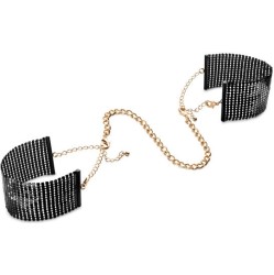 Bijoux Desire Metallique BIJOUX - D&Eacute;SIR M&Eacute;TALLIQUE BLACK METAL MESH HANDCUFFS