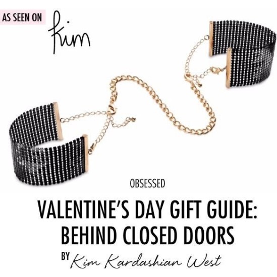 Bijoux Desire Metallique BIJOUX - D&Eacute;SIR M&Eacute;TALLIQUE BLACK METAL MESH HANDCUFFS