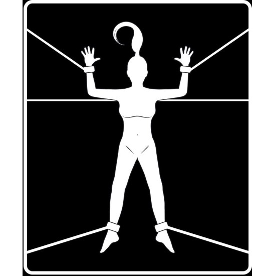 Fetish Submissive Bondage FETISH SUBMISSIVE - SET OF HANDCUFFS AND TIES WITH NOPRENE LINING