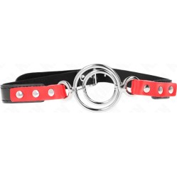 Kink Collar & Gag KINK - GAG WITH MULTIPLE O-RINGS 4 / 4.8 CM RED 38 X 56 CM
