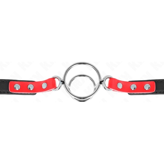 Kink Collar & Gag KINK - GAG WITH MULTIPLE O-RINGS 4 / 4.8 CM RED 38 X 56 CM