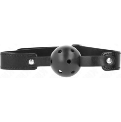 Kink Collar & Gag KINK - BLACK BREATHABLE BALL 4.5 CM GAG 65 x 2.5 CM