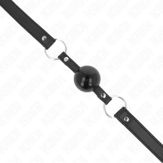 Kink Collar & Gag KINK - TPE BALL 4 CM GAG WITH BLACK LOCK 60 x 2 CM