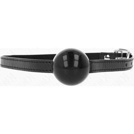 Kink Collar & Gag KINK - BLACK SINGLE SOLID BALL 4 CM GAG 65 x 1.5 CM