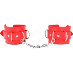 Kink Wrist Restraint KINK - 3 D-RING WRIST RESTRAINTS ADJUSTABLE RED 17.5-25 CM X 6 CM