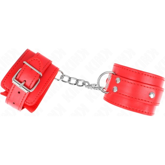 Kink Wrist Restraint KINK - 3 D-RING WRIST RESTRAINTS ADJUSTABLE RED 17.5-25 CM X 6 CM