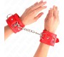 Kink Wrist Restraint KINK - 3 D-RING WRIST RESTRAINTS ADJUSTABLE RED 17.5-25 CM X 6 CM