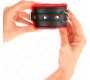 Kink Wrist Restraint KINK - PREMIUM FUR LINED WRIST RESTRAINTS RED WITH BLACK BELT ADJUSTABLE 17-29 CM X 6 CM