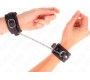 Kink Wrist Restraint KINK - SMALL WRIST RESTRAINTS BLACK WITH RED LINING ADJUSTABLE 14-24 CM X 3.5 CM