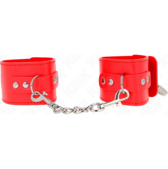 Kink Wrist Restraint KINK - WRIST RESTRAINTS WITH PADLOCK CLOSURE RED ADJUSTABLE 16-23 CM X 5.5 CM