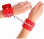 Kink Wrist Restraint KINK - WRIST RESTRAINTS WITH PADLOCK CLOSURE RED ADJUSTABLE 16-23 CM X 5.5 CM