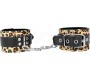 Kink Wrist Restraint KINK - LEOPARD REAL LEATHER WRIST RESTRAINT ADJUSTABLE 18-29 CM X 5.5 CM