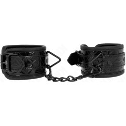 Kink Wrist Restraint KINK - DIAMOND PATTERN WRIST RESTRAINTS BLACK ADJUSTABLE 17-26 CM X 5.5 CM