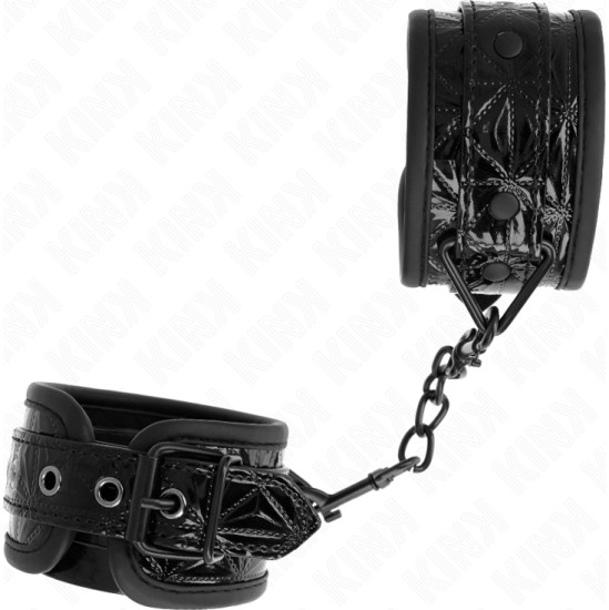 Kink Wrist Restraint KINK - DIAMOND PATTERN WRIST RESTRAINTS BLACK ADJUSTABLE 17-26 CM X 5.5 CM