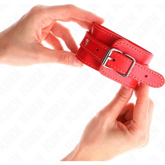 Kink Wrist Restraint KINK - THIN WRIST RESTRAINTS RED ADJUSTABLE 21-33 CM