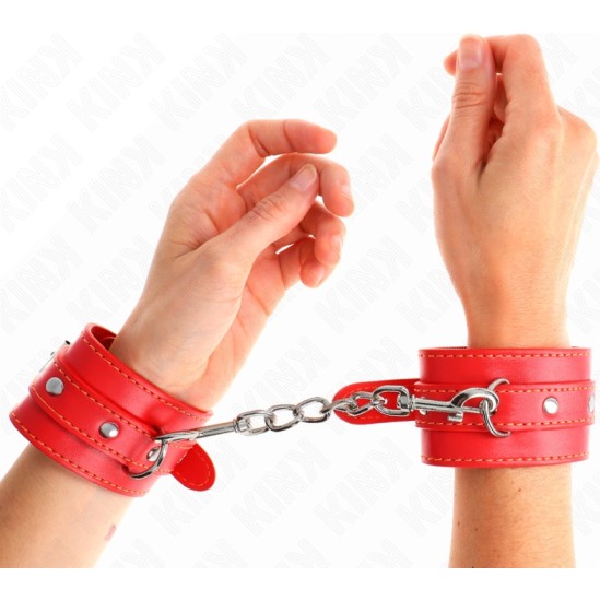 Kink Wrist Restraint KINK - THIN WRIST RESTRAINTS RED ADJUSTABLE 21-33 CM