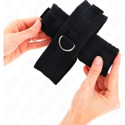 Kink Wrist Restraint KINK - CROSS CUFFS BLACK 34 X 5.5 CM