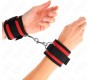 Kink Wrist Restraint KINK - NYLON BIND HOOK&LOOP WRIST RESTRAINTS RED-BLACK MODEL 2 ADJUSTABLE 18-35 CM X 6 CM