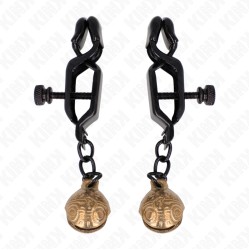 Kink Nipple Grip KINK - BELL JAW STYLE NIPPLE CLAMPS BLACK 7 CM