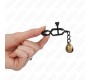 Kink Nipple Grip KINK - BELL JAW STYLE NIPPLE CLAMPS BLACK 7 CM