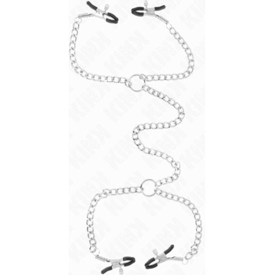 Kink Nipple Grip KINK - 4 CHAIN NIPPLE CLAMPS 32 CM WITH LITTLE CHAINS 14 CM