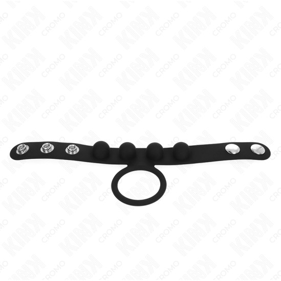Kink Ring Power KINK - LEATHER PENIS RING 3.5 CM WITH PRESSURE CLOSURE 23 X 2 CM