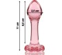 Nebula Series By Ibiza MODEL 2 ANAL PLUG BOROSILICATE GLASS PINK 11 CM -O- 3.5 CM