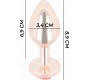 Kink Pleasure Plugs KINK - PINK GOLD ANAL PLUG WITH RED ROSE M