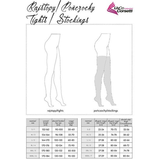 Livco Corsetti Stockings LIVCO CORSETTI FASHION - LOLIWIA LC19330 STOCKING BLACK ONE SIZE