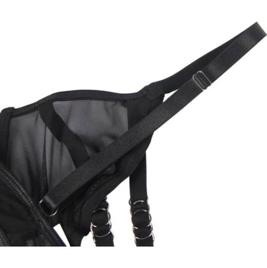 Subblime Sets SUBBLIME - TWO PIECE SET OF TRANSPARENCY BRA AND S/M STRIPS