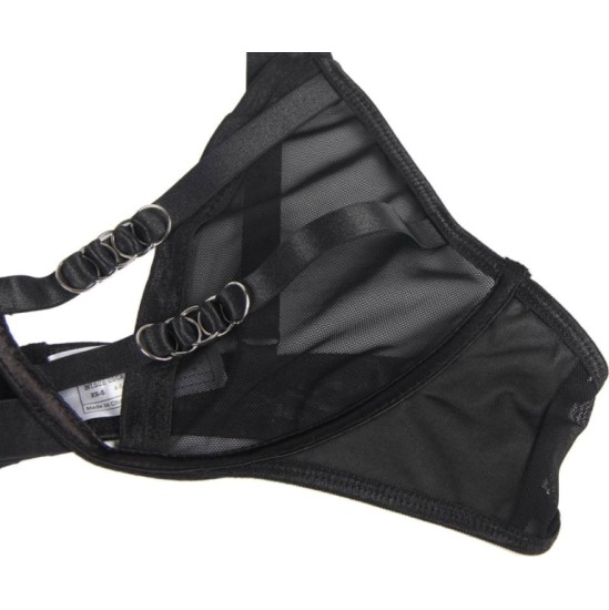 Subblime Sets SUBBLIME - TWO PIECE SET OF TRANSPARENCY BRA AND S/M STRIPS