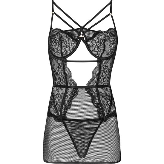 Livco Corsetti Sets LIVCO CORSETTI FASHION - BARIRIN LC 90633 SHIRT + PANTY BLACK L/XL