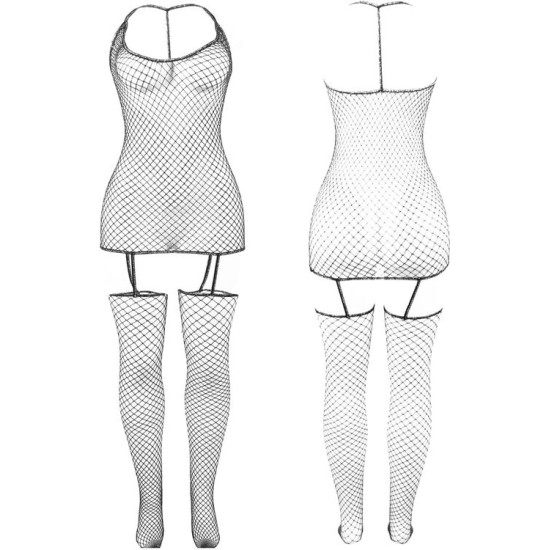 Subblime Bodystockings SUBBLIME - 951955 SHINY FISHNET BODYSTOCKING ONE SIZE