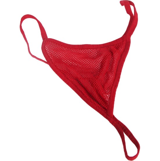 Subblime Bodystockings SUBBLIME - 952181 FISHNET BODYSTOCKING WITH GLOVES AND DIAMONDS RED ONE SIZE