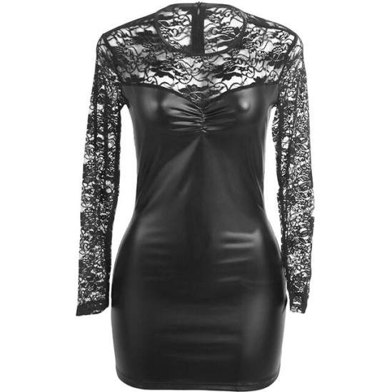 Subblime Dresses SUBBLIME - 955595 LONG SLEEVE DRESS WITH BLACK LACE S/M