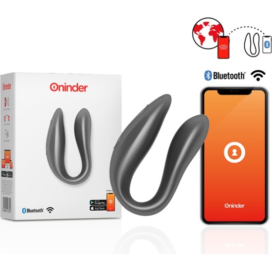 Oninder LISBOA BLACK G-POINT & CLITORIS STIMULATOR - FREE APP