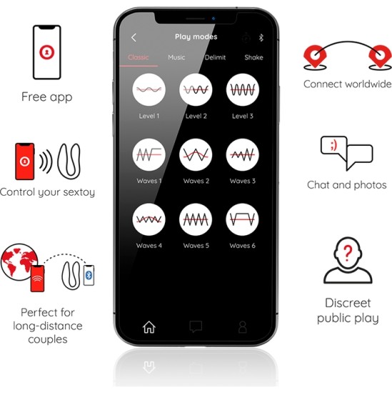 Oninder LISBOA BLACK G-POINT & CLITORIS STIMULATOR - FREE APP