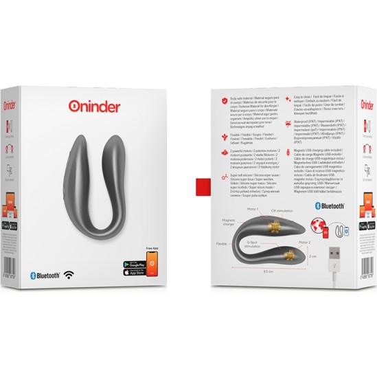 Oninder LISBOA BLACK G-POINT & CLITORIS STIMULATOR - FREE APP